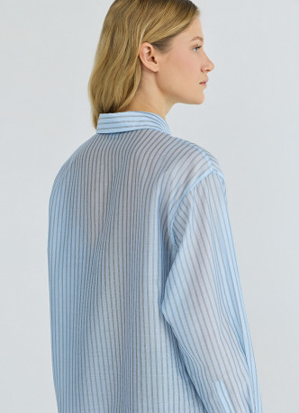 Блузка из лиоцелла в полоску