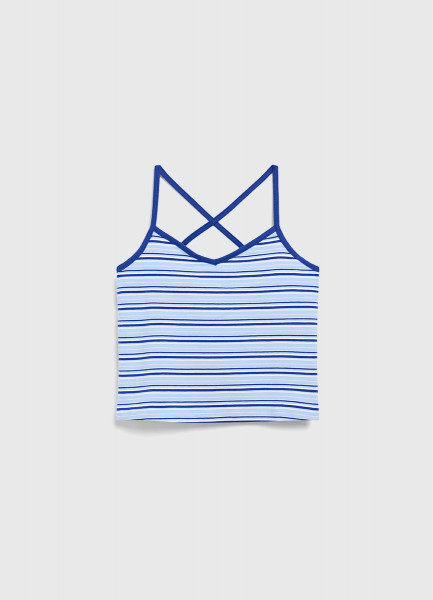 Топ в полоску для девочек, Голубой