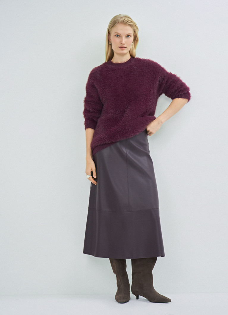 kuuuuu【Acka】tulle vest satin Юбка А-силуэта из искусственной кожи (OWND01022AO02-X9