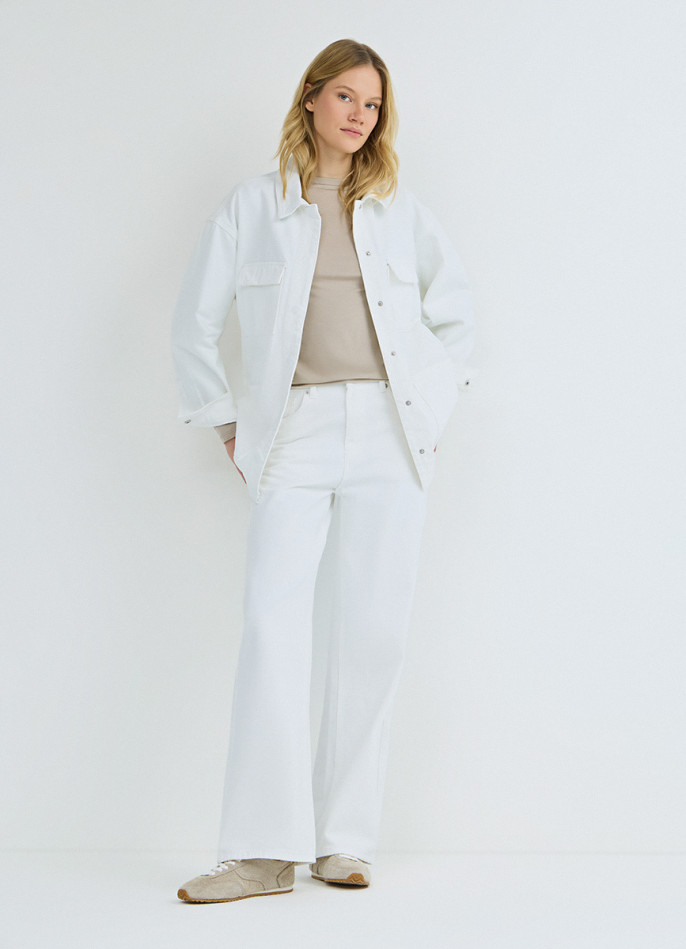 Джинсы Wide leg с высокой посадкой