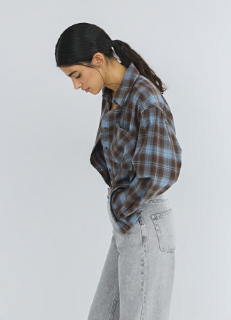 Рубашка в клетку из хлопка