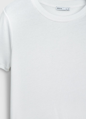 Полупрозрачная футболка в рубчик