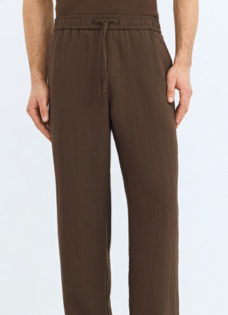 Широкие брюки из смесовой вискозы