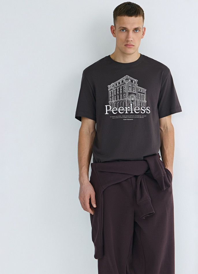 Футболка из хлопка с принтом