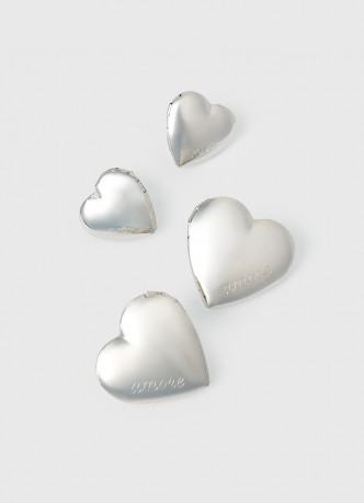 Серьги-локеты в форме сердца, 2 пары