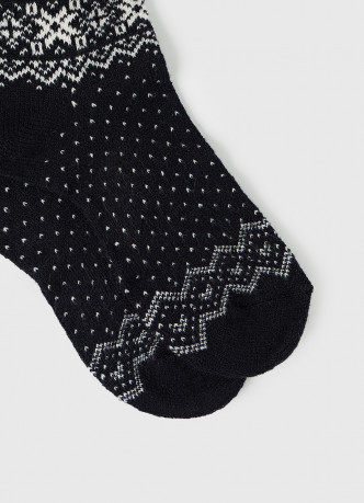 Тёплые носки с шерстью и узором