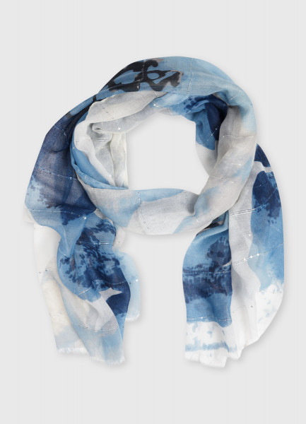 

Шарф с принтом, Синий