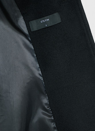 Длинное двубортное пальто из шерсти