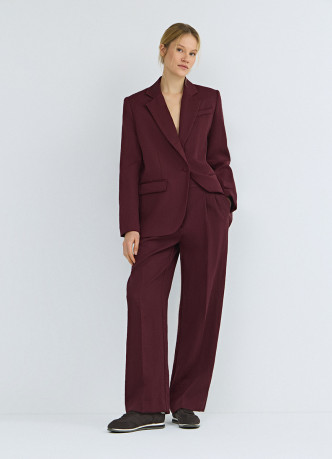 Прямые брюки с эластичным поясом