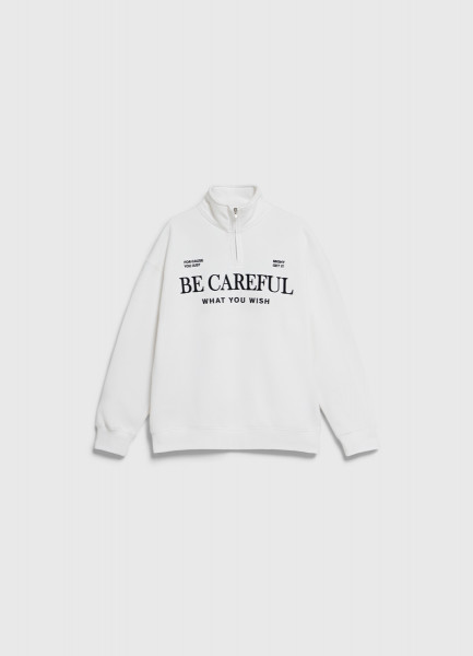 

Свитшот с воротником-стойкой для девочек, Белый