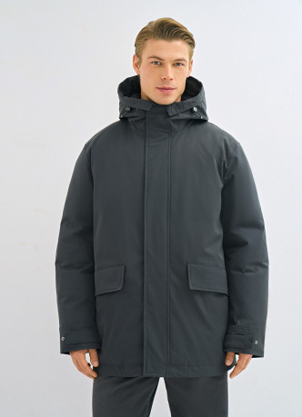 Утеплённая парка с капюшоном
