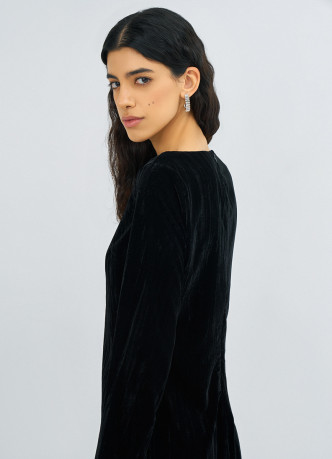 Платье мини из жатого бархата