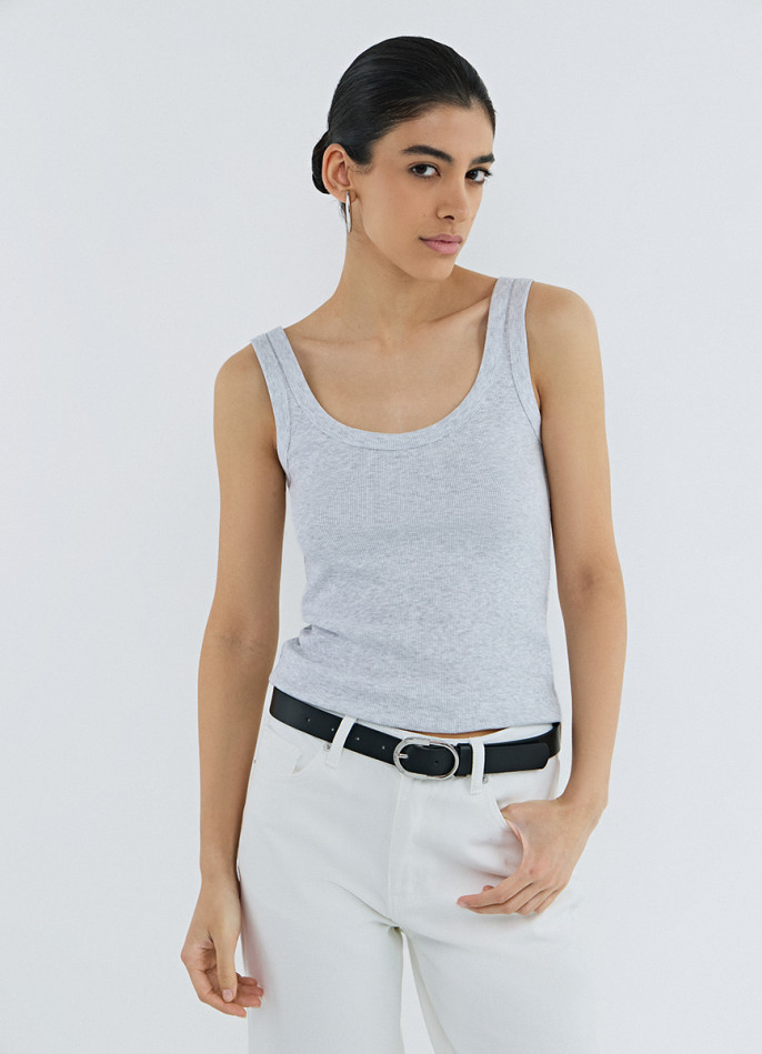 Базовая майка в рубчик