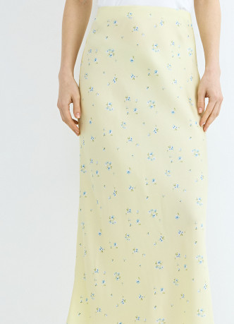 Юбка миди с цветочным принтом