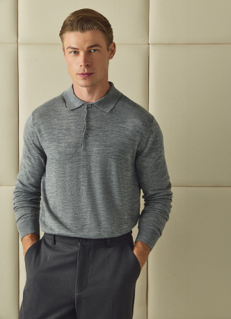 Джемпер поло из шерсти мериноса