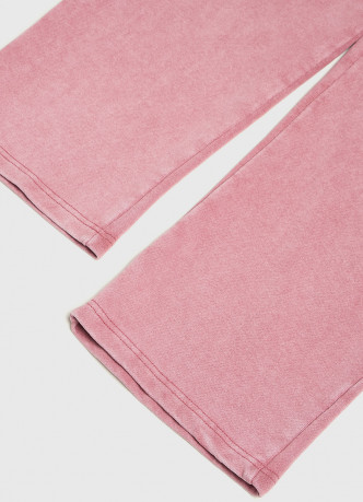 Трикотажные брюки с эффектом стирки для девочек