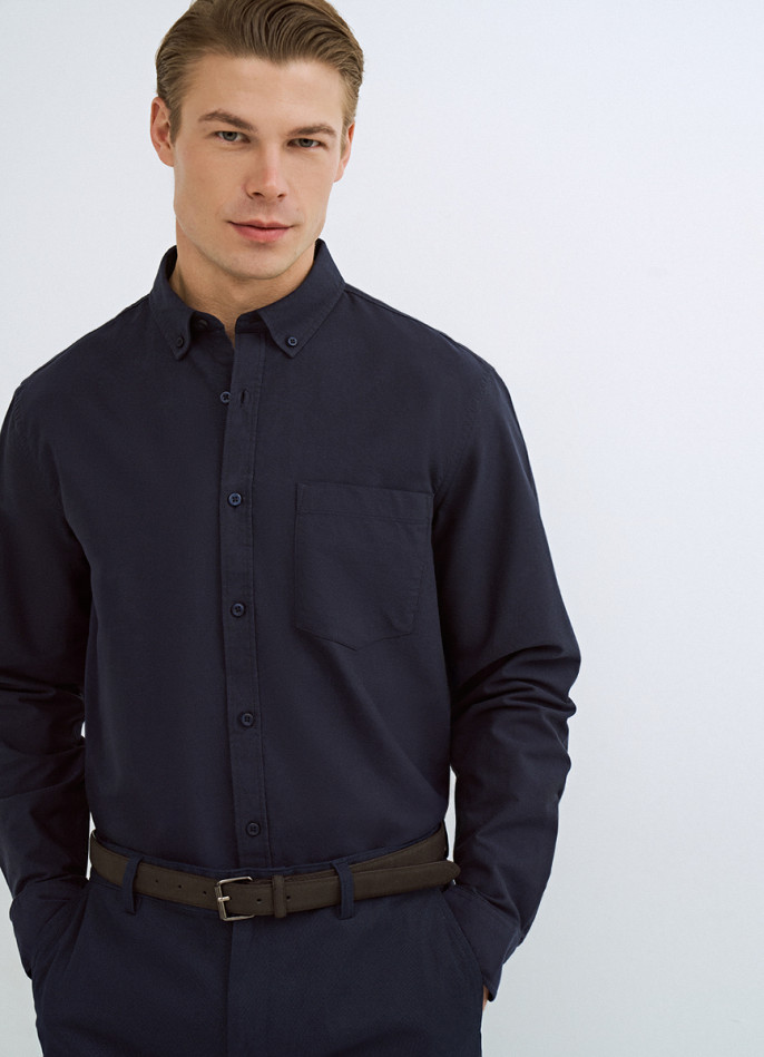 Рубашка из ткани оксфорд