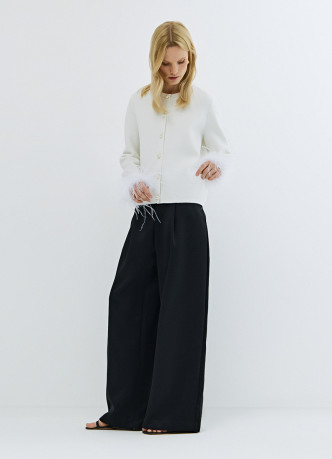 Атласные прямые брюки