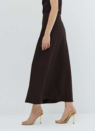Сатиновая юбка А-силуэта