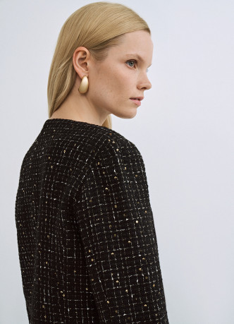 Твидовый укороченный жакет