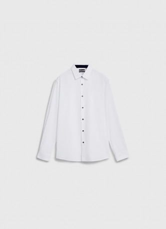 Рубашка с контрастными пуговицами и воротником