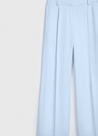 Прямые брюки со льном