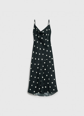 Платье-комбинация в горох