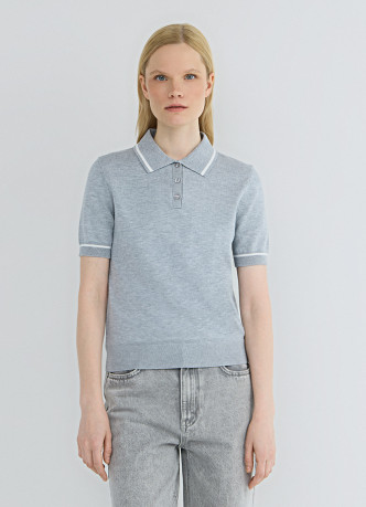 Базовый джемпер поло с коротким рукавом