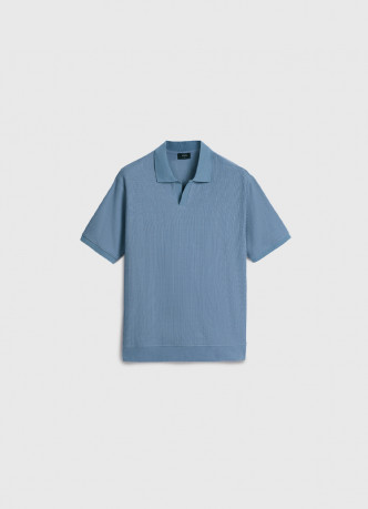 Поло из текстурной хлопковой ткани