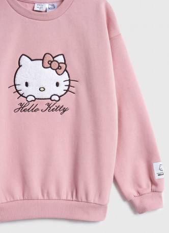 Свитшот с вышивкой Hello Kitty для девочек