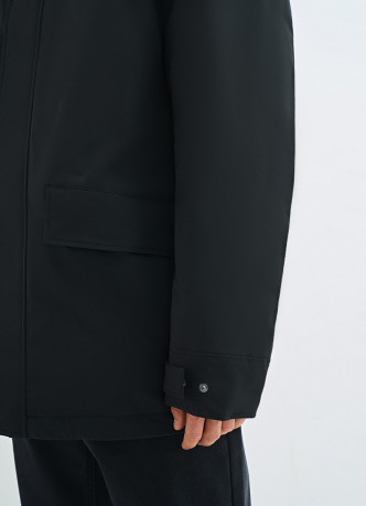 Утеплённая парка с капюшоном