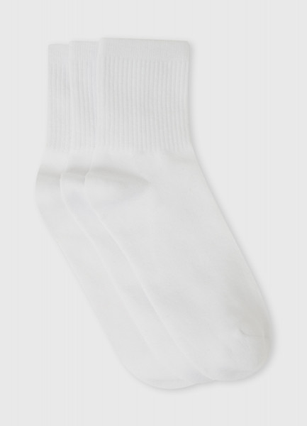 цена Базовые носки, 3 пары, Белый