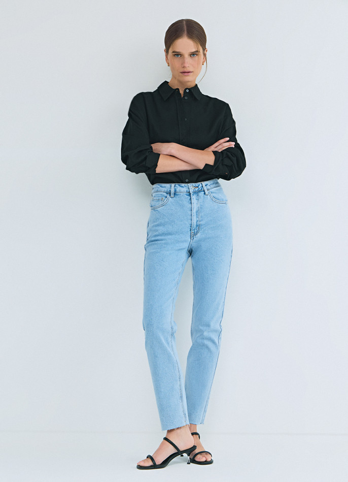 Узкие джинсы Slim с высокой посадкой