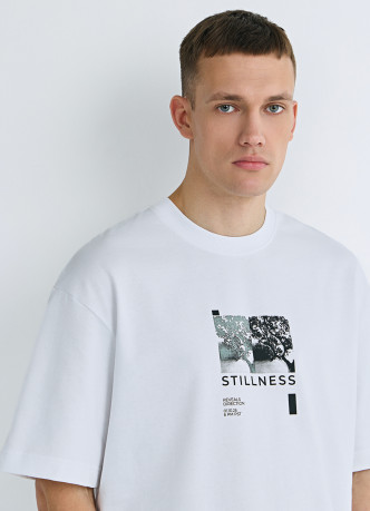 Футболка свободного кроя с принтом