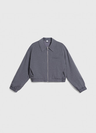 Укороченный жакет на молнии для девочек
