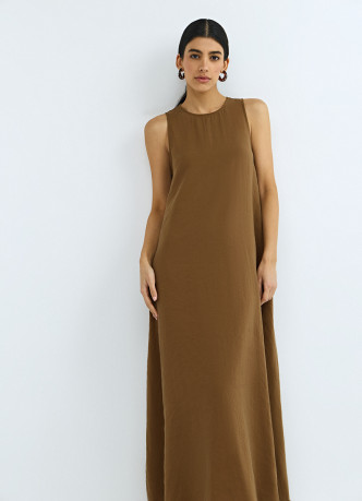 Платье макси из купры