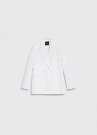 Двубортный льняной жакет