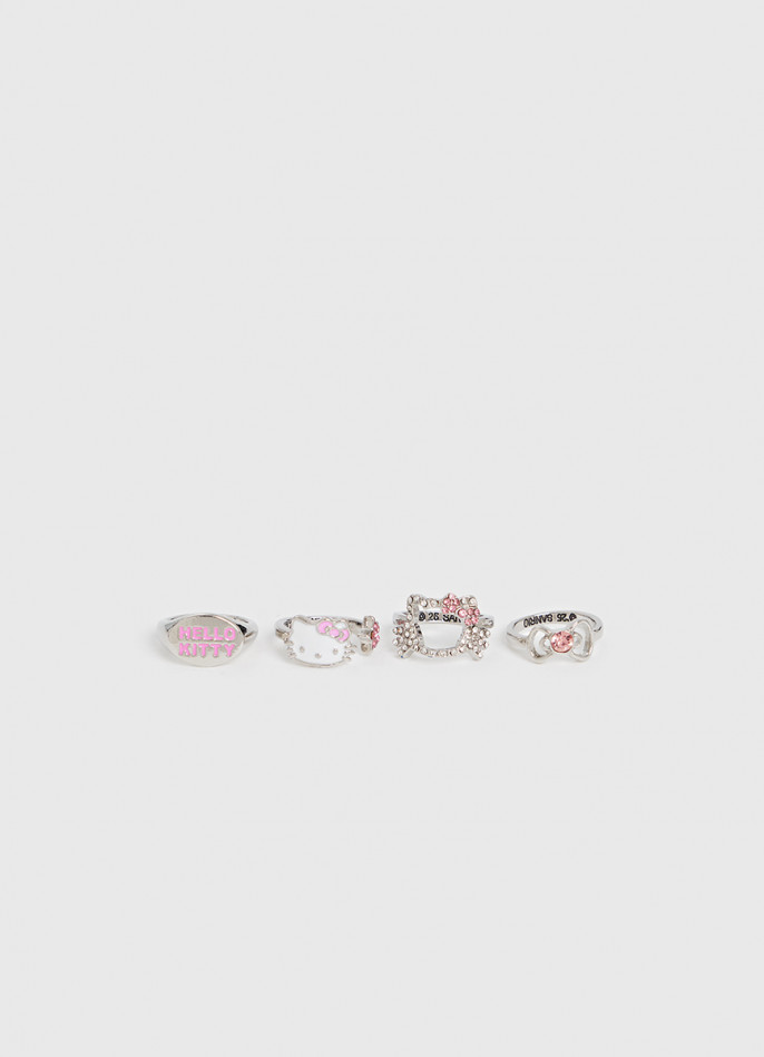 Набор колец Hello Kitty для девочек, 4 шт.