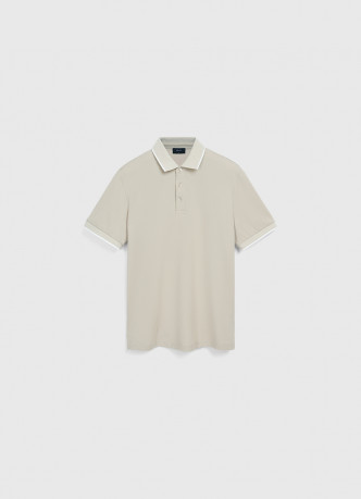 Поло из плотного шелковистого пике