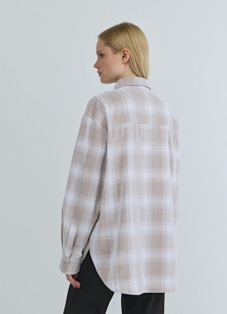 Вельветовая рубашка в клетку