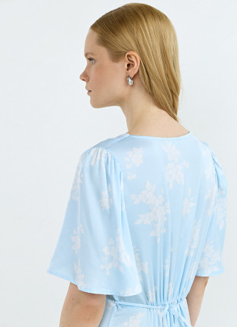 Платье миди с принтом