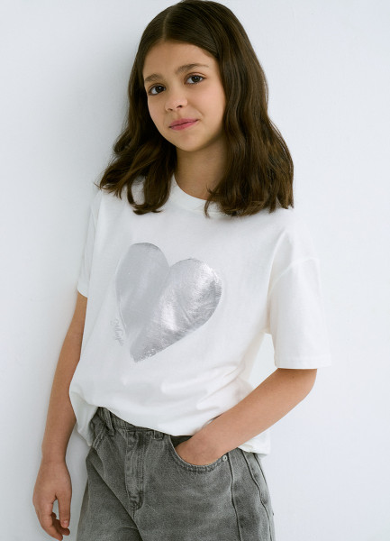 

Футболка с принтом для девочек, Белый