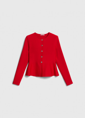 Кардиган с баской