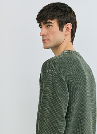 Текстурный джемпер с эффектом стирки