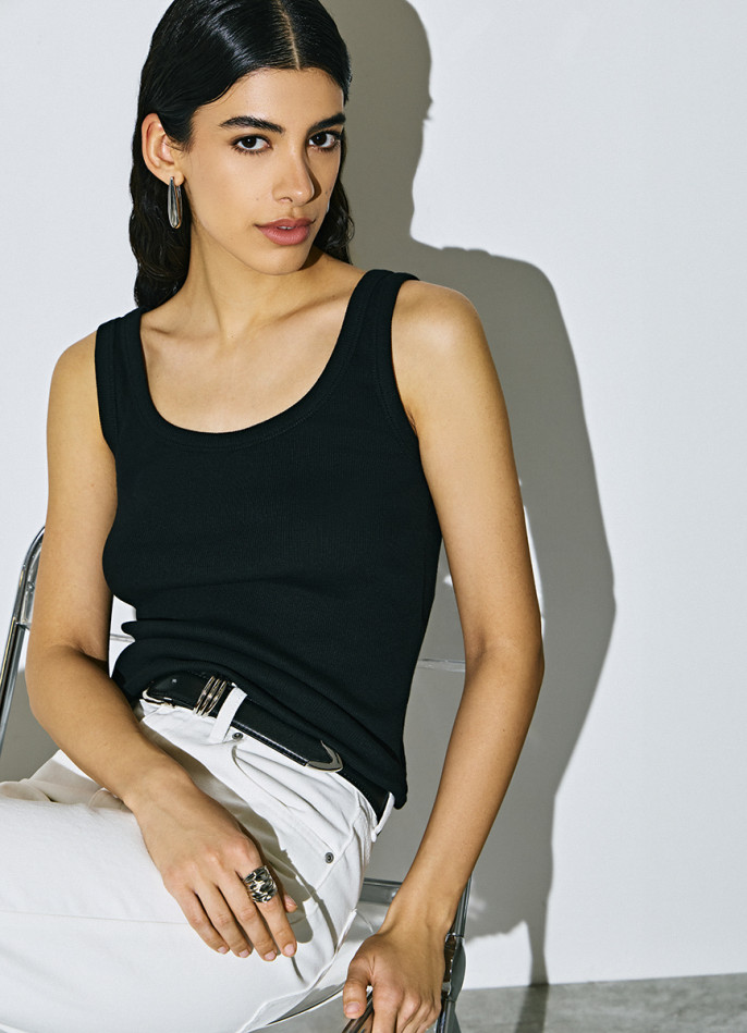 Базовая майка в рубчик