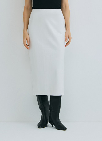 Прямая юбка миди из искусственной кожи