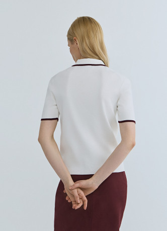 Джемпер с воротником поло на молнии