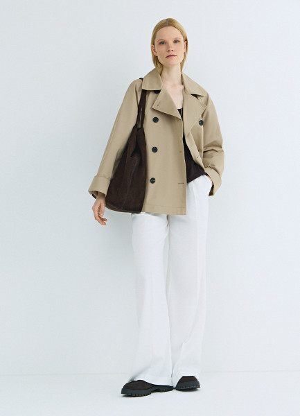 Укороченная куртка-тренч Бежевый 6999₽