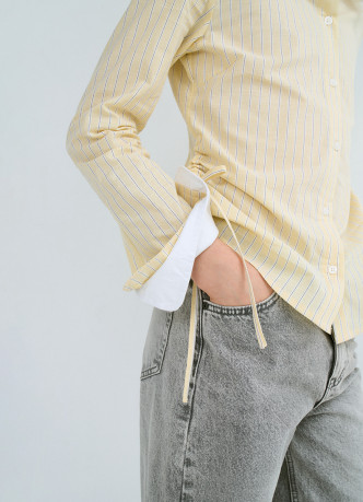 Рубашка с утяжкой по бокам для девочек