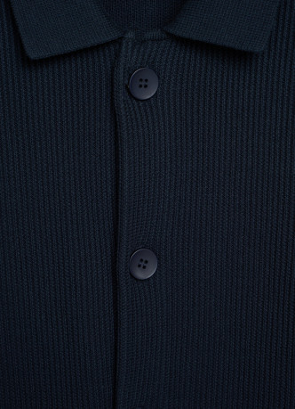 Кардиган из текстурной ткани с коротким рукавом